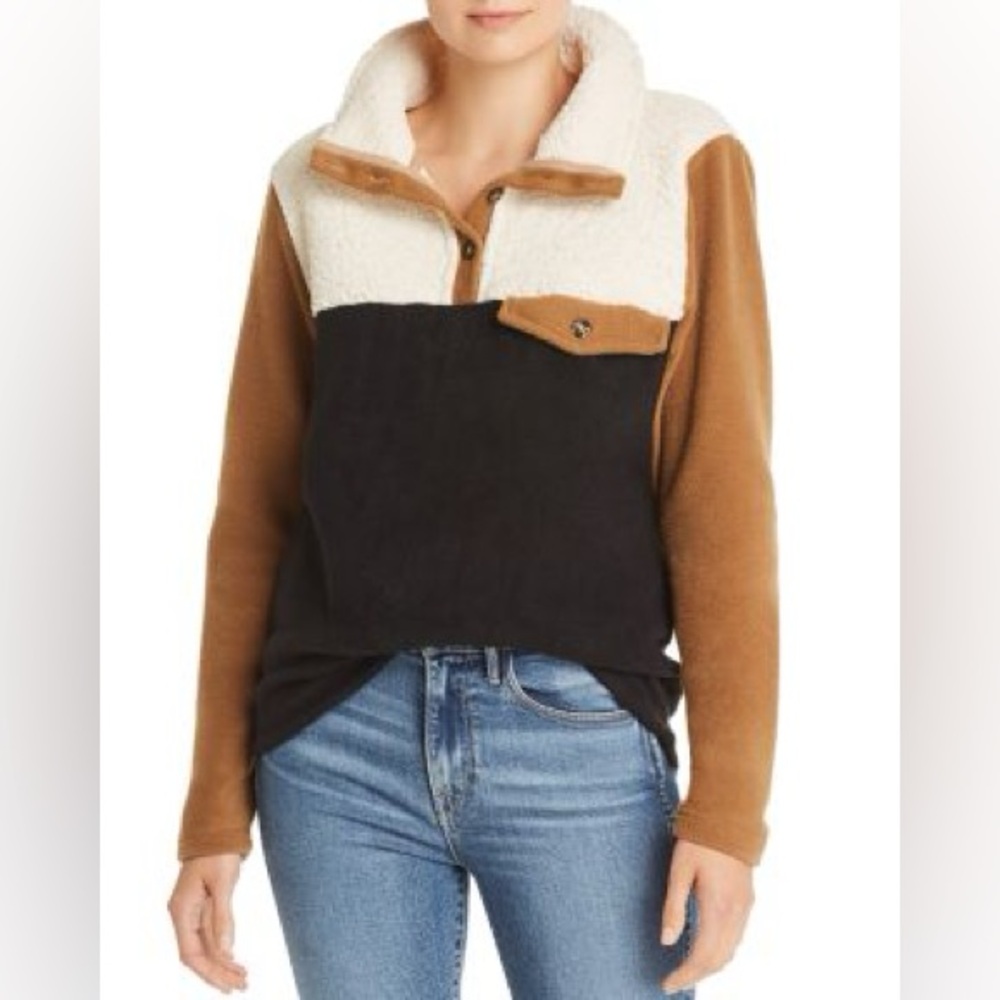 DONNI. Tri Fleece Pullover size small